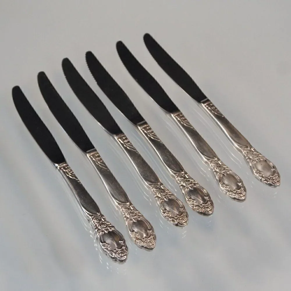 6 Dinner Knives 1953 BALLAD Aka Country Lane Pattern By Community